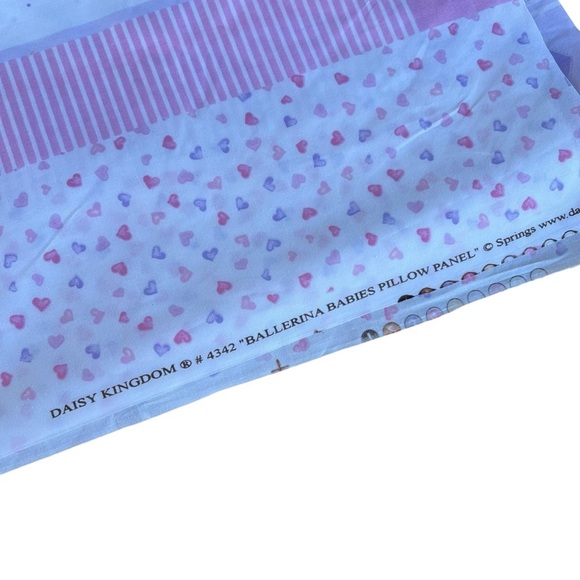 Daisy Kingdom Ballerina Babies #4342 4 Block Pillow Panel Glitter Pastel 36x46 - Picture 3 of 13